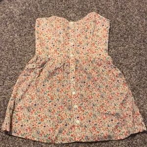 Strapless floral top